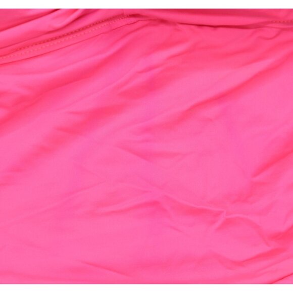 Anne Cole Womens Shirred Twist Front One-Piece Swimsuit Hot Flamingo Pink 8 - Picture 3 of 12